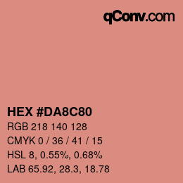 Color code: HEX #DA8C80 | qconv.com