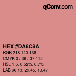 カラーコード: HEX #DA8C8A | qconv.com