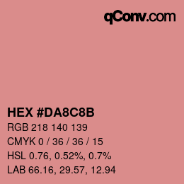 カラーコード: HEX #DA8C8B | qconv.com