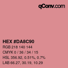 カラーコード: HEX #DA8C90 | qconv.com