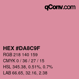 カラーコード: HEX #DA8C9F | qconv.com