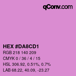 Color code: HEX #DA8CD1 | qconv.com