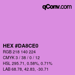 カラーコード: HEX #DA8CE0 | qconv.com