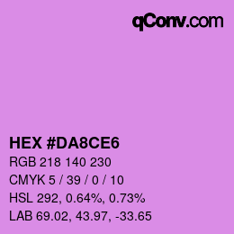 Color code: HEX #DA8CE6 | qconv.com