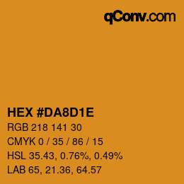 カラーコード: HEX #DA8D1E | qconv.com