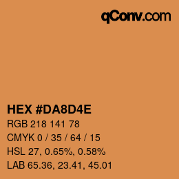 颜色代码: HEX #DA8D4E | qconv.com