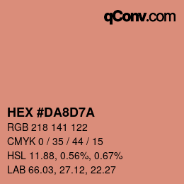 カラーコード: HEX #DA8D7A | qconv.com