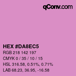 Color code: HEX #DA8EC5 | qconv.com