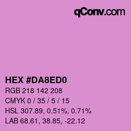 Color code: HEX #DA8ED0 | qconv.com