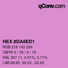 颜色代码: HEX #DA8ED1 | qconv.com