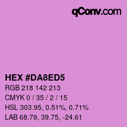 カラーコード: HEX #DA8ED5 | qconv.com