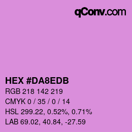 Color code: HEX #DA8EDB | qconv.com