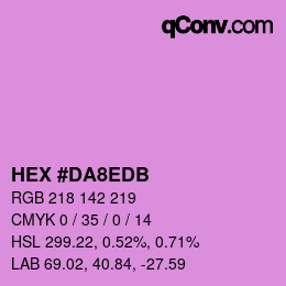 Color code: HEX #DA8EDB | qconv.com