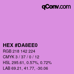 カラーコード: HEX #DA8EE0 | qconv.com