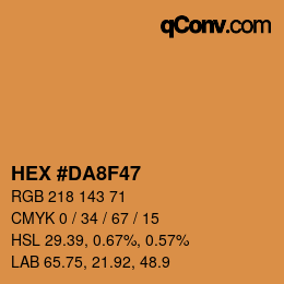 カラーコード: HEX #DA8F47 | qconv.com