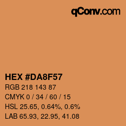 Color code: HEX #DA8F57 | qconv.com