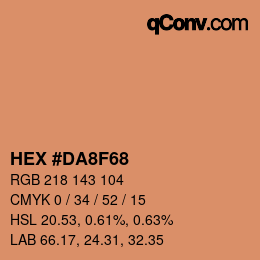 Color code: HEX #DA8F68 | qconv.com