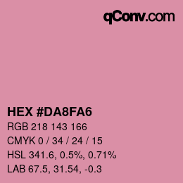 Color code: HEX #DA8FA6 | qconv.com