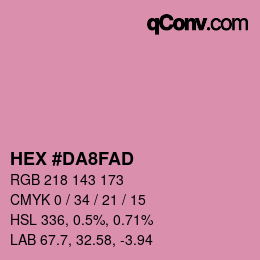 Color code: HEX #DA8FAD | qconv.com
