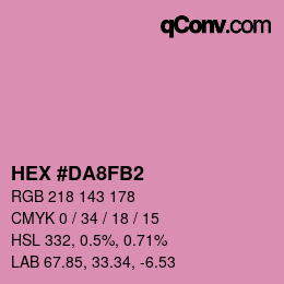 Color code: HEX #DA8FB2 | qconv.com