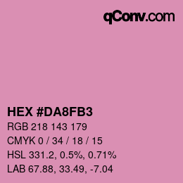 Color code: HEX #DA8FB3 | qconv.com