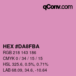 Color code: HEX #DA8FBA | qconv.com