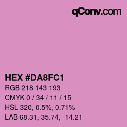 Color code: HEX #DA8FC1 | qconv.com