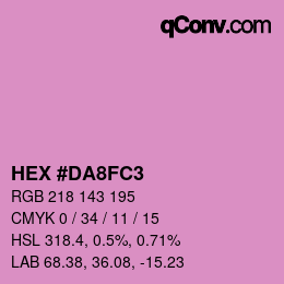 Color code: HEX #DA8FC3 | qconv.com