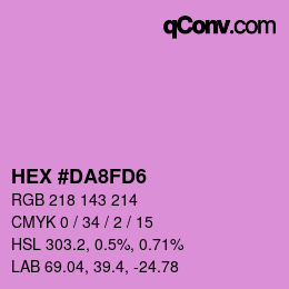 Color code: HEX #DA8FD6 | qconv.com