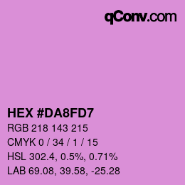 Color code: HEX #DA8FD7 | qconv.com