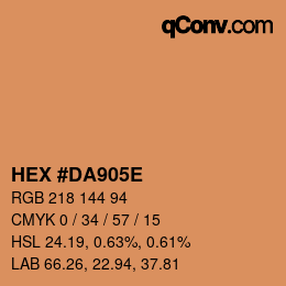Color code: HEX #DA905E | qconv.com