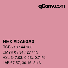 カラーコード: HEX #DA90A0 | qconv.com
