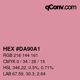 Color code: HEX #DA90A1 | qconv.com