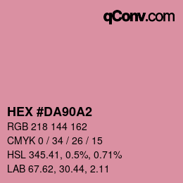Color code: HEX #DA90A2 | qconv.com