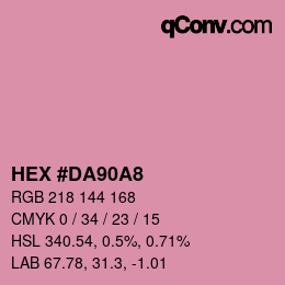 Color code: HEX #DA90A8 | qconv.com