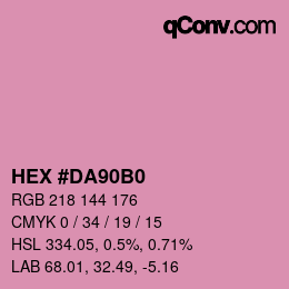 Color code: HEX #DA90B0 | qconv.com