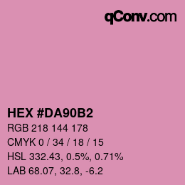 カラーコード: HEX #DA90B2 | qconv.com