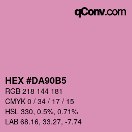 Color code: HEX #DA90B5 | qconv.com