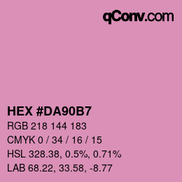 カラーコード: HEX #DA90B7 | qconv.com
