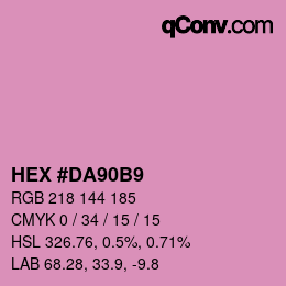 颜色代码: HEX #DA90B9 | qconv.com