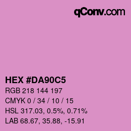 颜色代码: HEX #DA90C5 | qconv.com