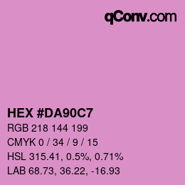 Color code: HEX #DA90C7 | qconv.com