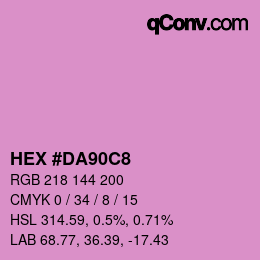 Color code: HEX #DA90C8 | qconv.com