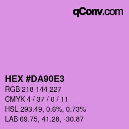 Color code: HEX #DA90E3 | qconv.com