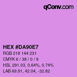 Color code: HEX #DA90E7 | qconv.com