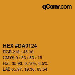 Color code: HEX #DA9124 | qconv.com