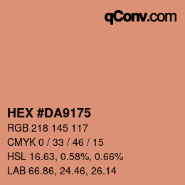 Color code: HEX #DA9175 | qconv.com