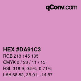 Farbcode: HEX #DA91C3 | qconv.com