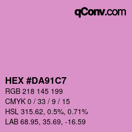カラーコード: HEX #DA91C7 | qconv.com