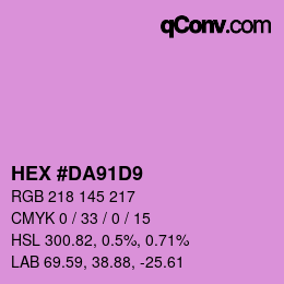 Color code: HEX #DA91D9 | qconv.com